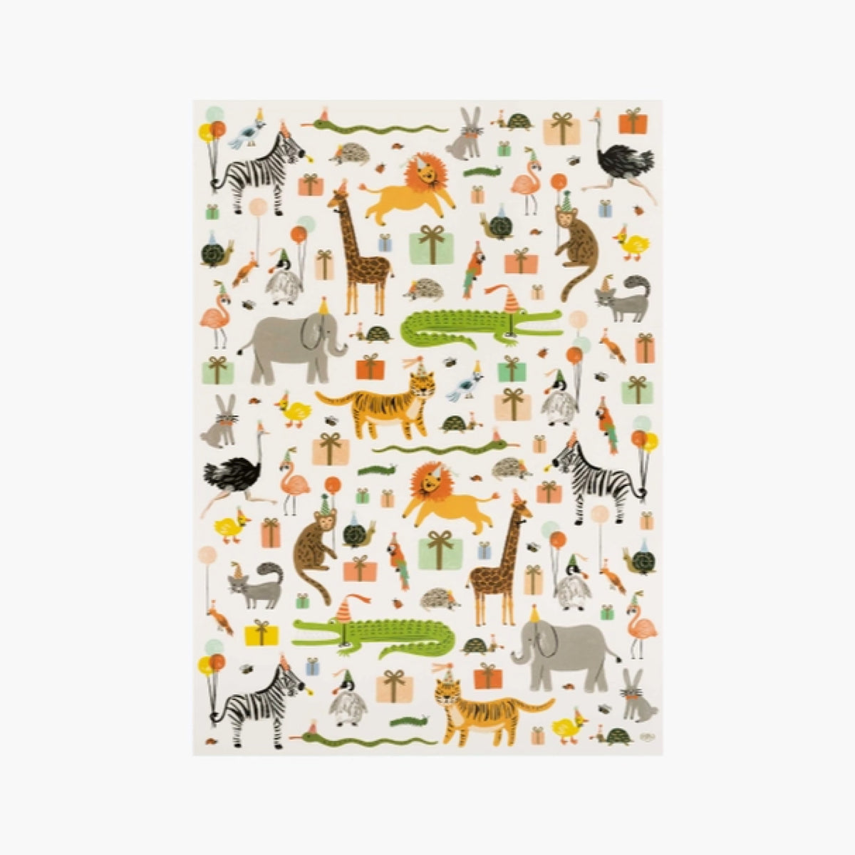 Party Animals Wrapping Sheet