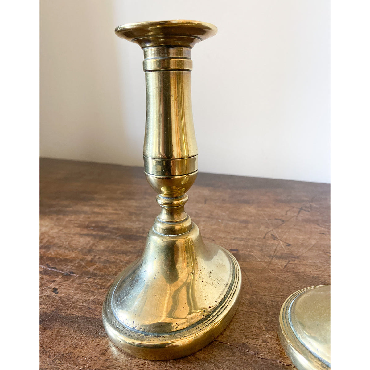 Antique Brass Push-up Candlestick Holder. -  Canada