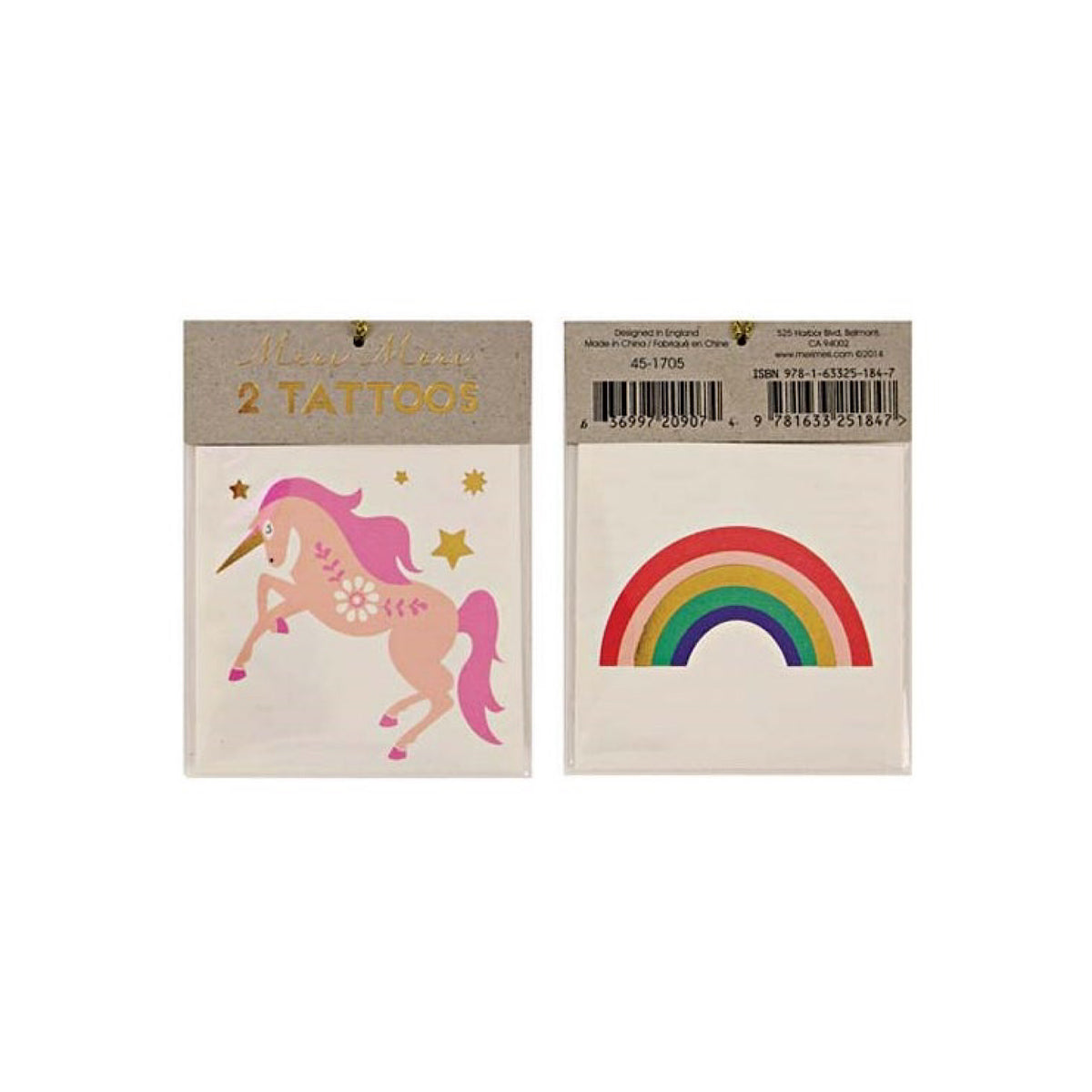 Unicorn &amp; Rainbow Small Tattoos