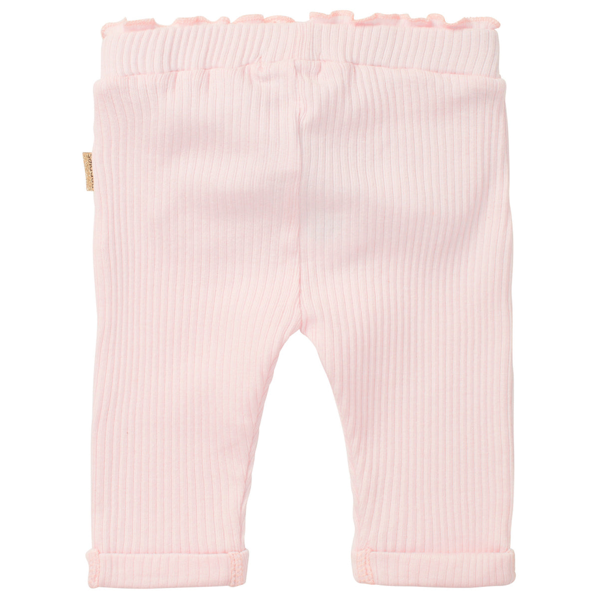 Ribbed Trousers with Ruffles, Primrose Pink