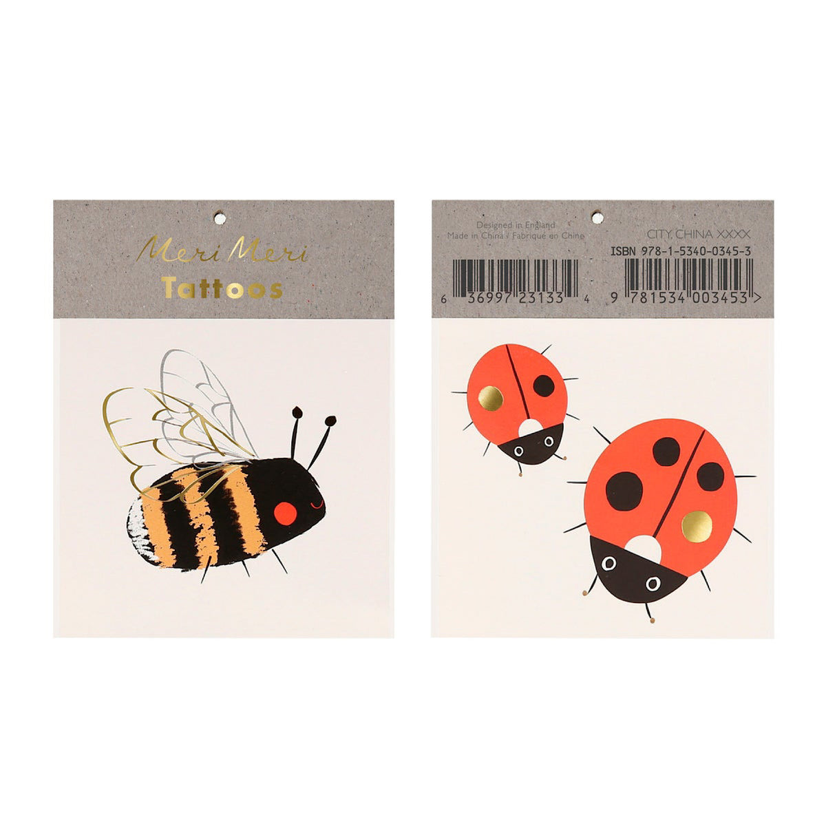 Bee and Ladybug Tattoos