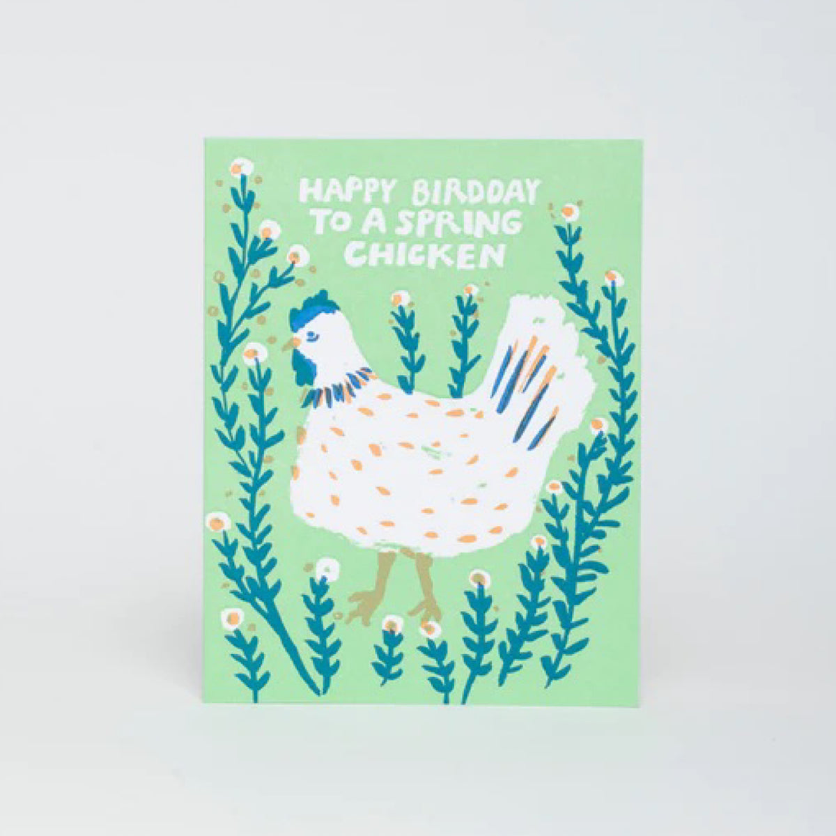 Spring Chicken Birthday Card