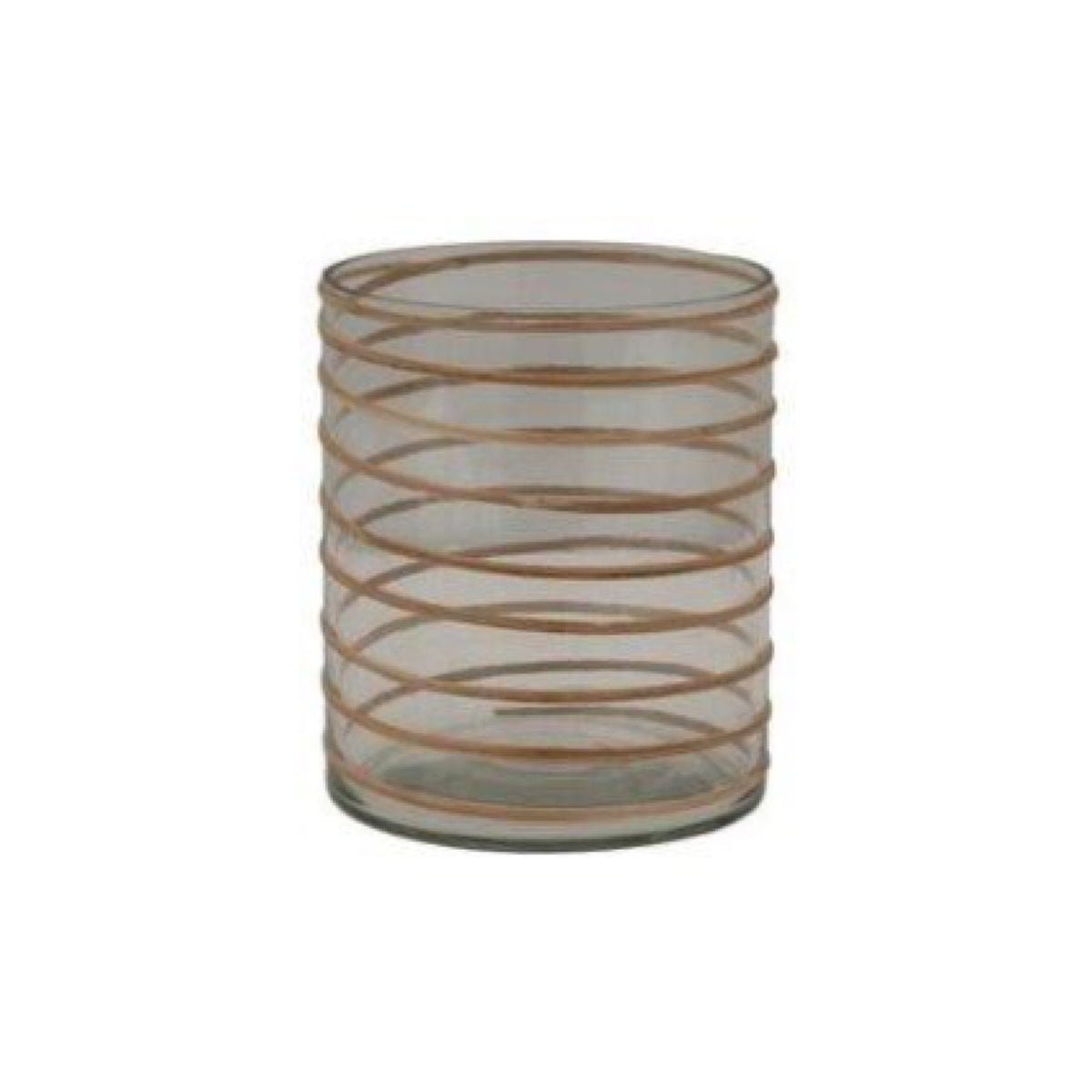 Glass Rattan Wrapped Vase
