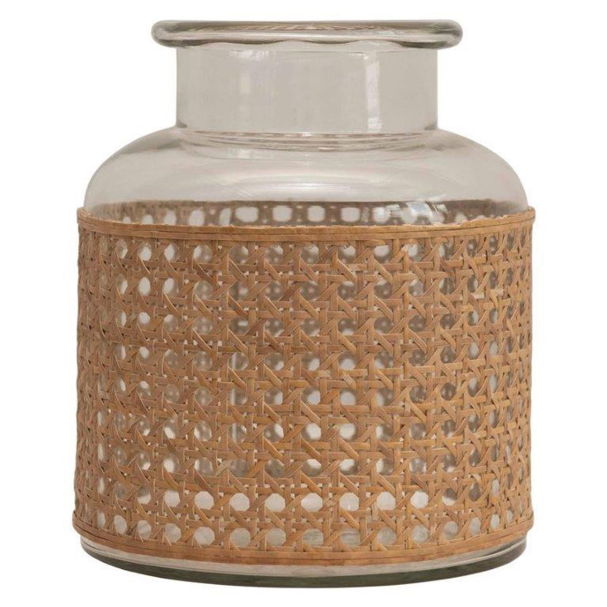 Cane Wrapped Vase, Small