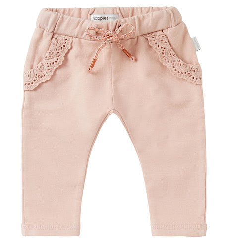 Pink Sweatpants with Ruffle Pockets