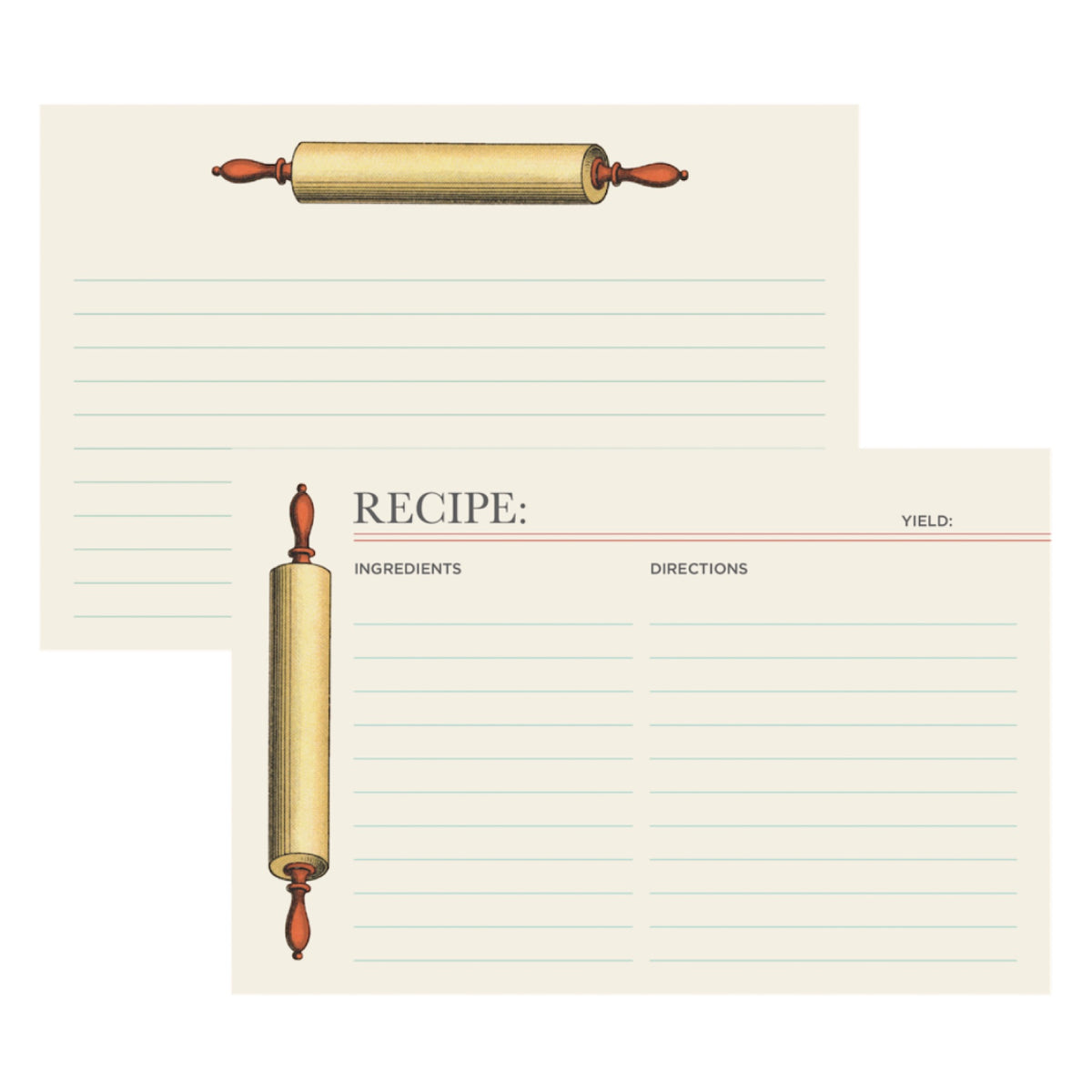 Rolling Pin Recipe Cards