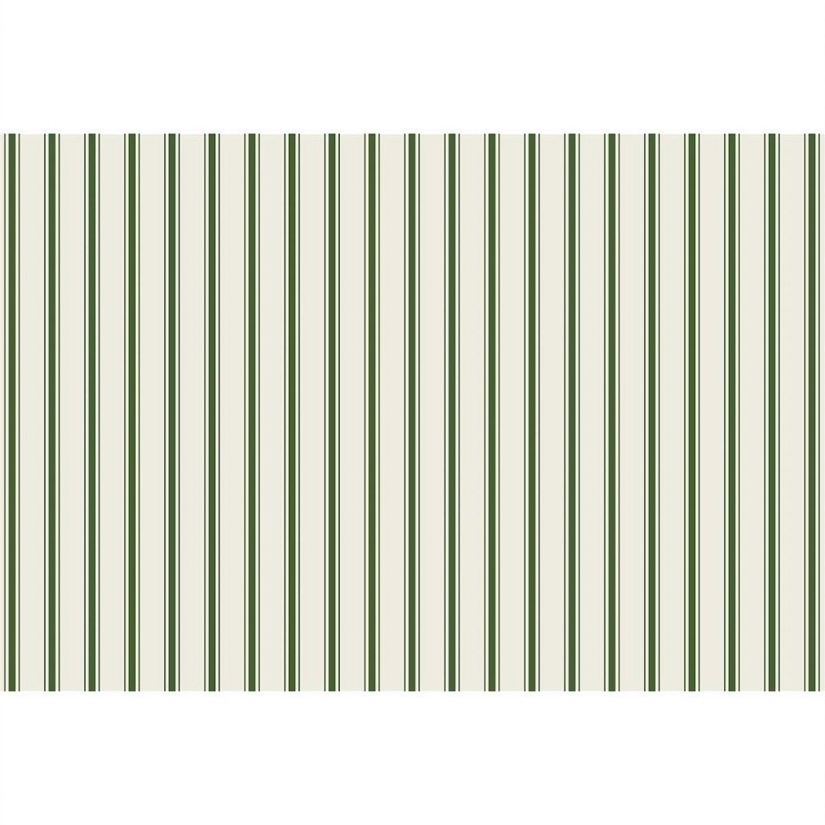 Green Ribbon Stripe Placemats, Set of 24