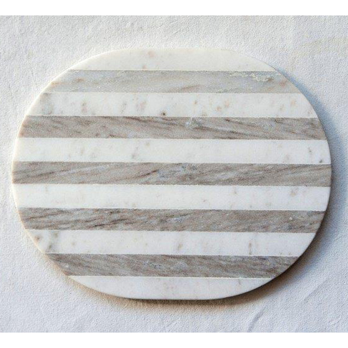Marble Cheese/Cutting Board, Grey &amp; White Stripe