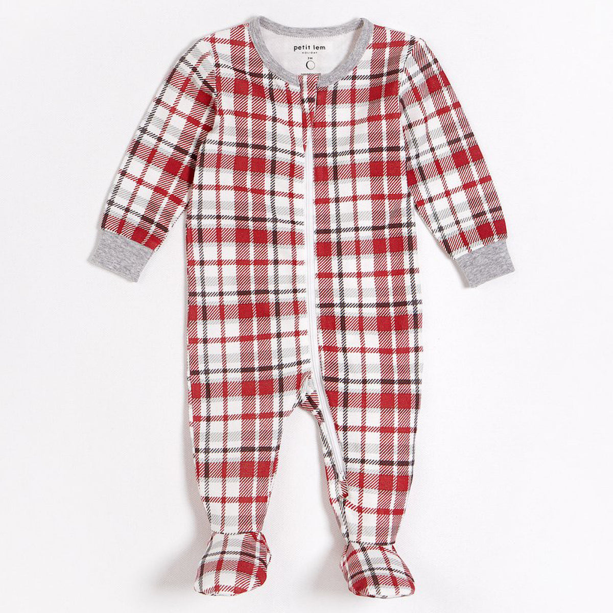 Red Plaid Footed Sleeper
