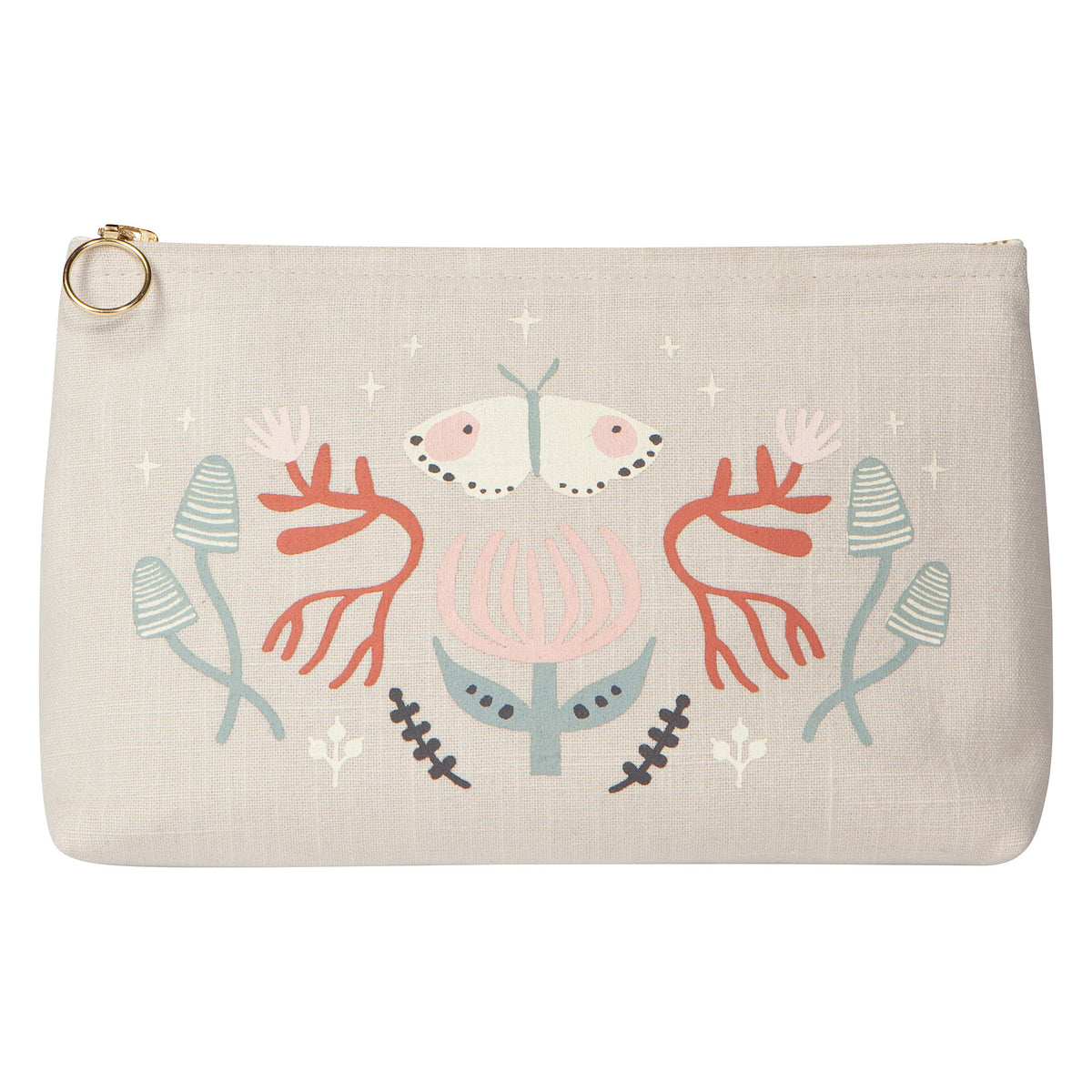 Far and Away, Linen Cosmetic Bag, Small