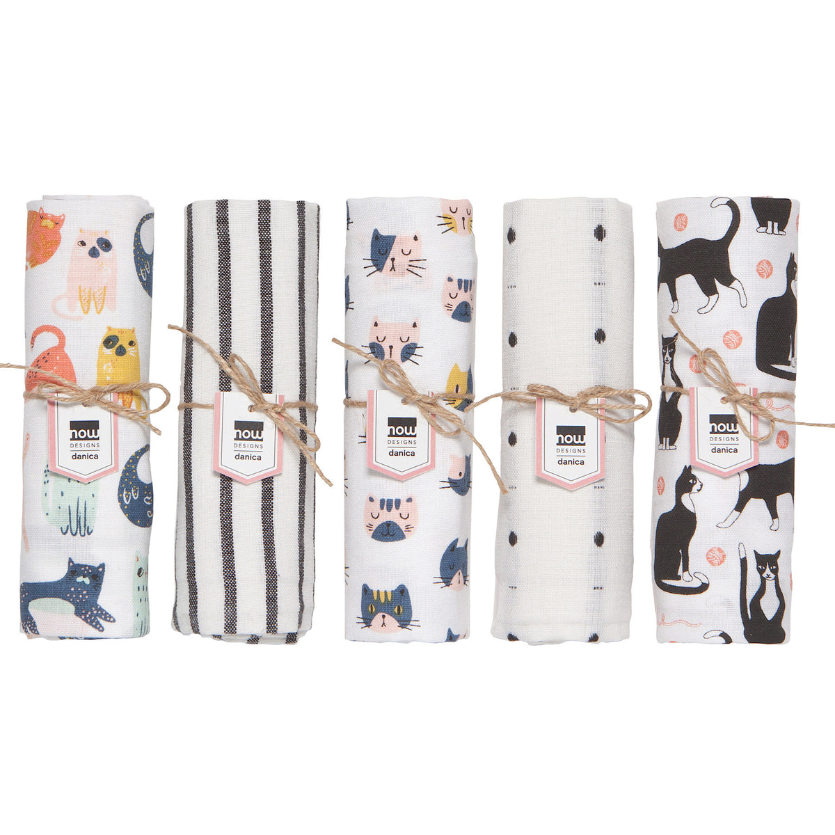 Cat Tea Towels, 5 Styles