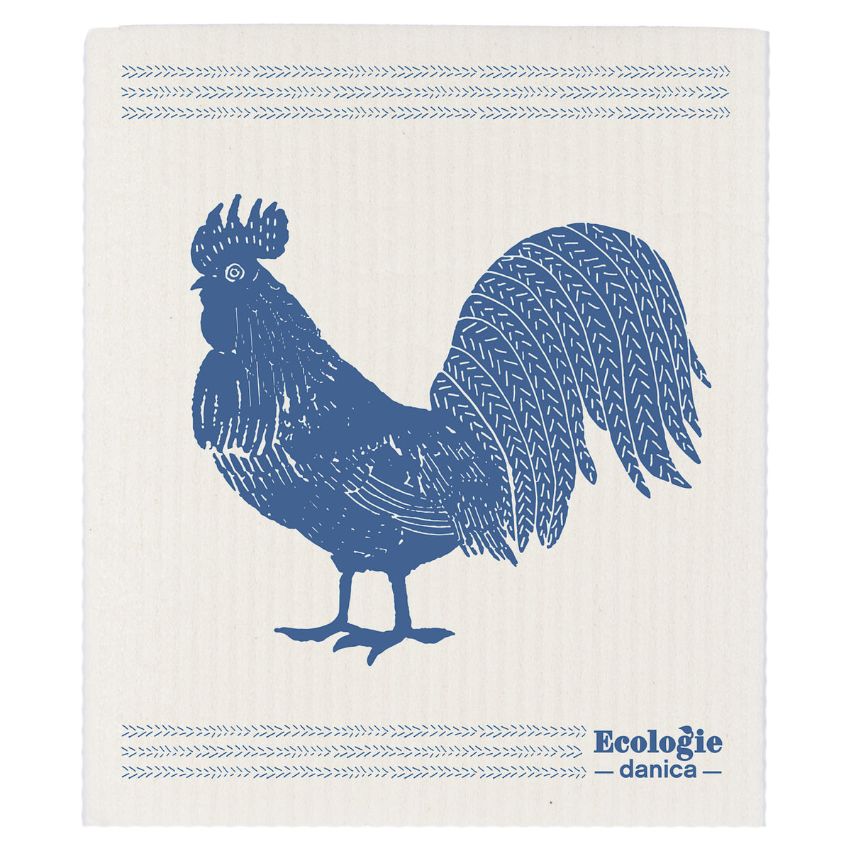 Rooster Francaise Swedish Dishcloth