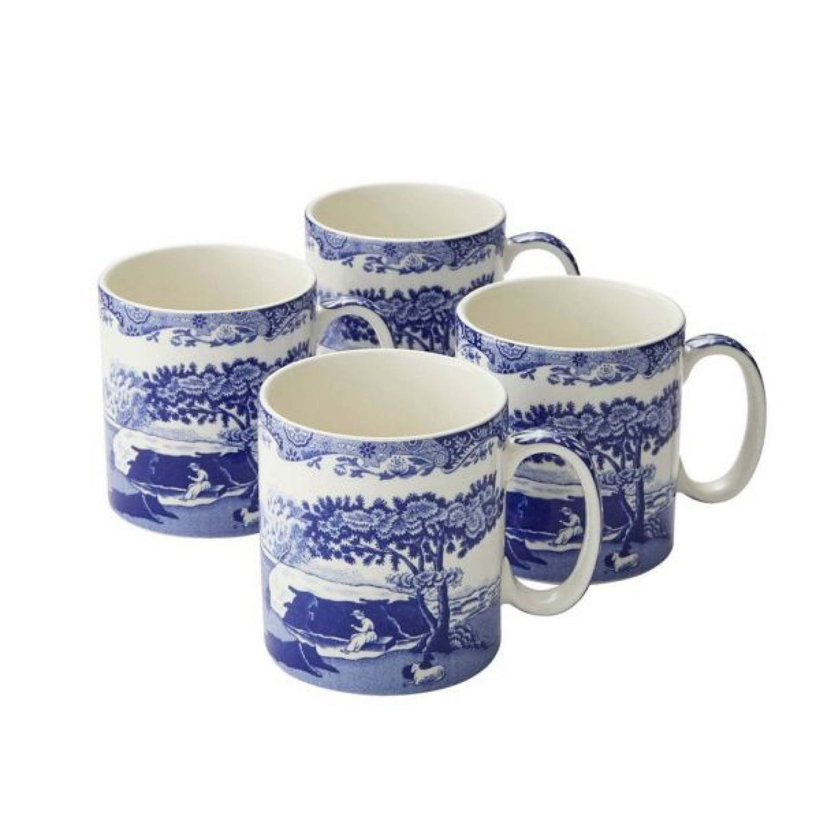 Spode Blue Italian Small Mugs, Set of 4