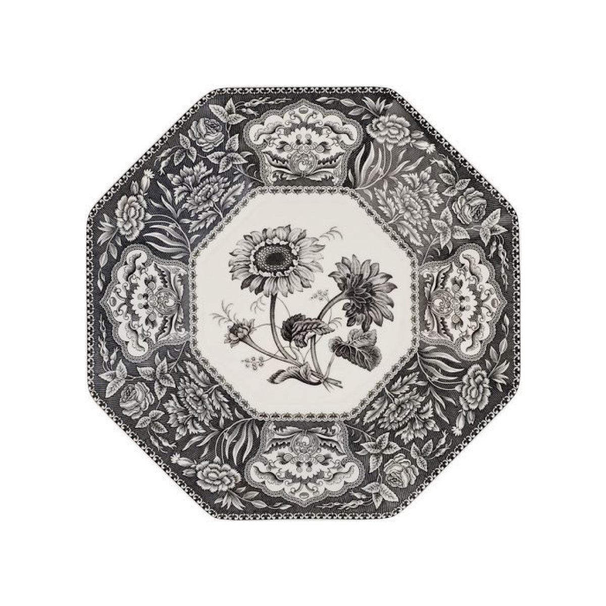 Spode Heritage Octagonal Platter, Floral, 14&quot;