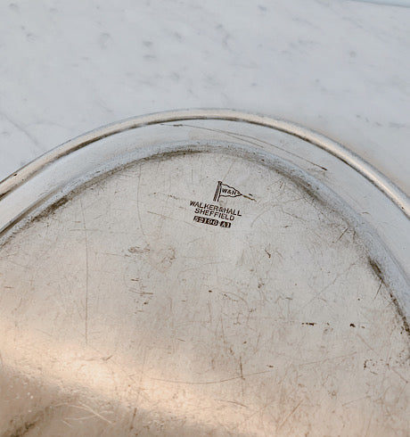 Antique Hotel Silver Oval Serving Platter