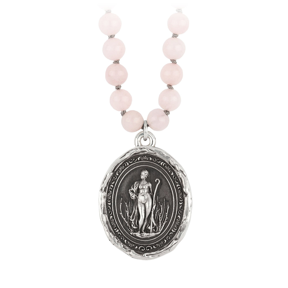 Circe Goddess Sautoir Necklace, Rose Quartz