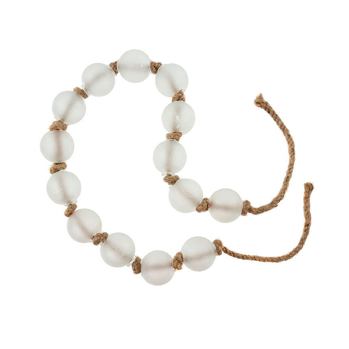 Beach Glass Beads, White