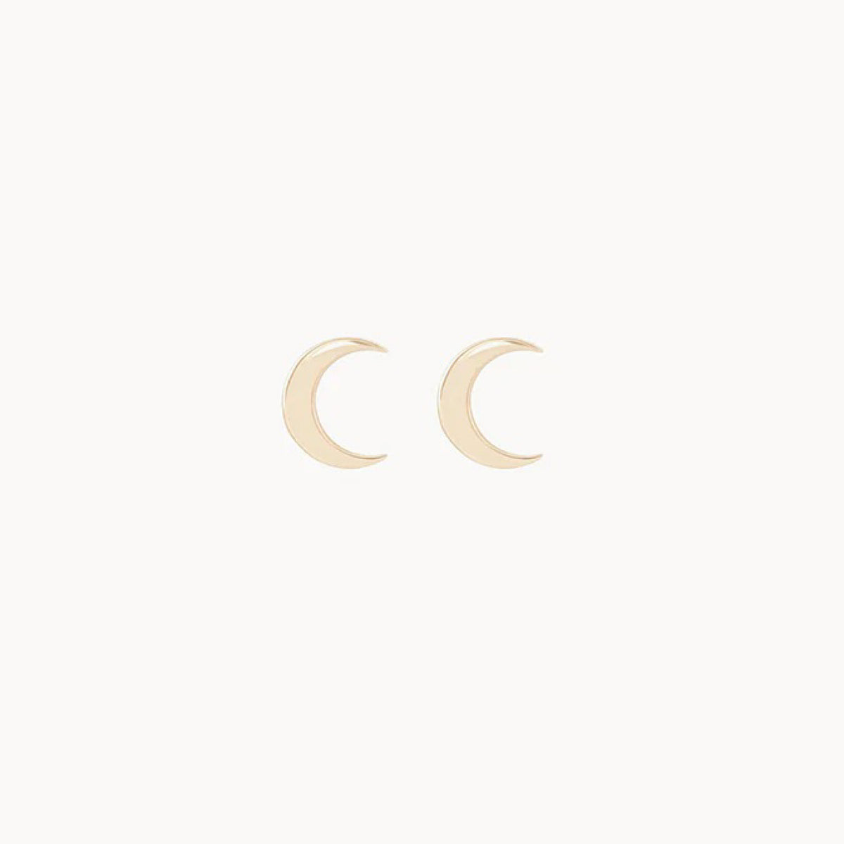 Everyday Larger Crescent Moon Earrings, 14k