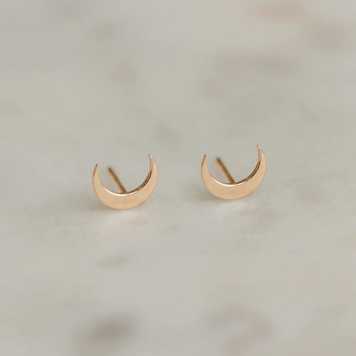 Everyday Larger Crescent Moon Earrings, 14k