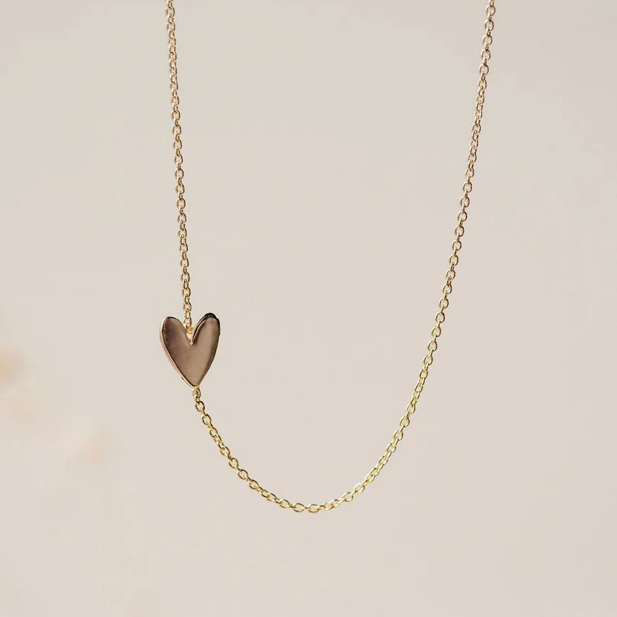 Everyday Little Lovely Heart Necklace, 14k