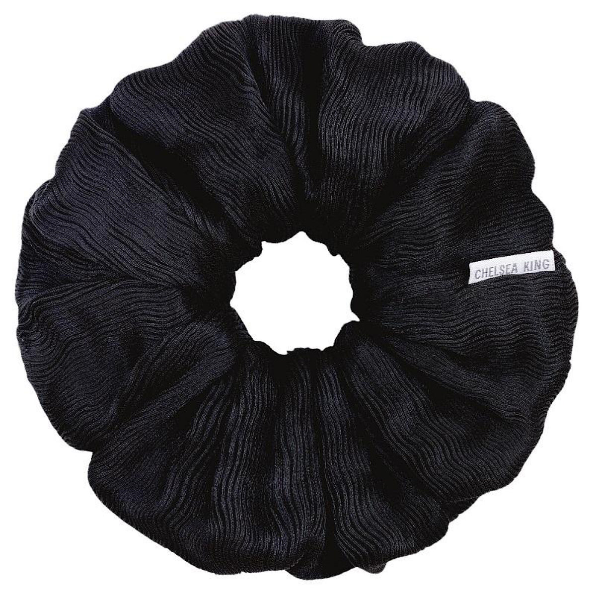 Parella Black Ripple Scrunchie, Oversized
