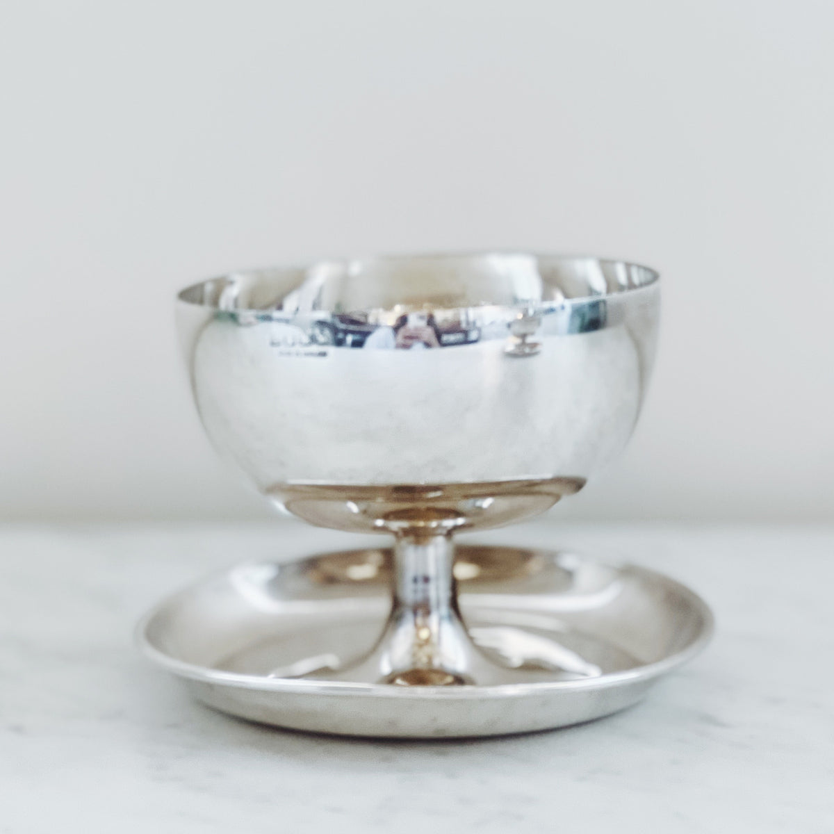 Antique Silver Plate Small Pedestal Bowls