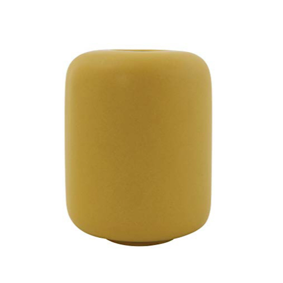 Stoneware Vase , Matte Mustard