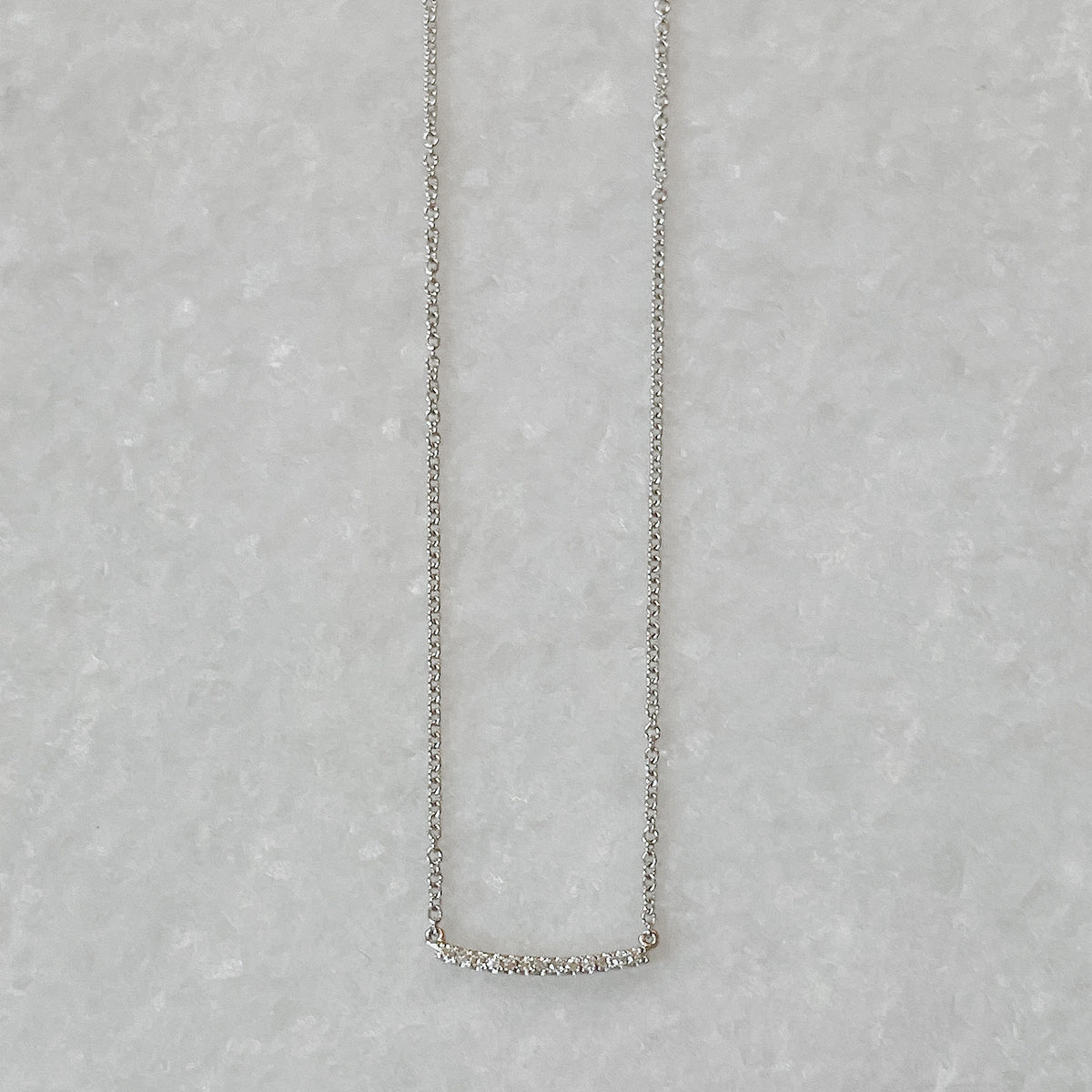 Mini Curved Bar Necklace
