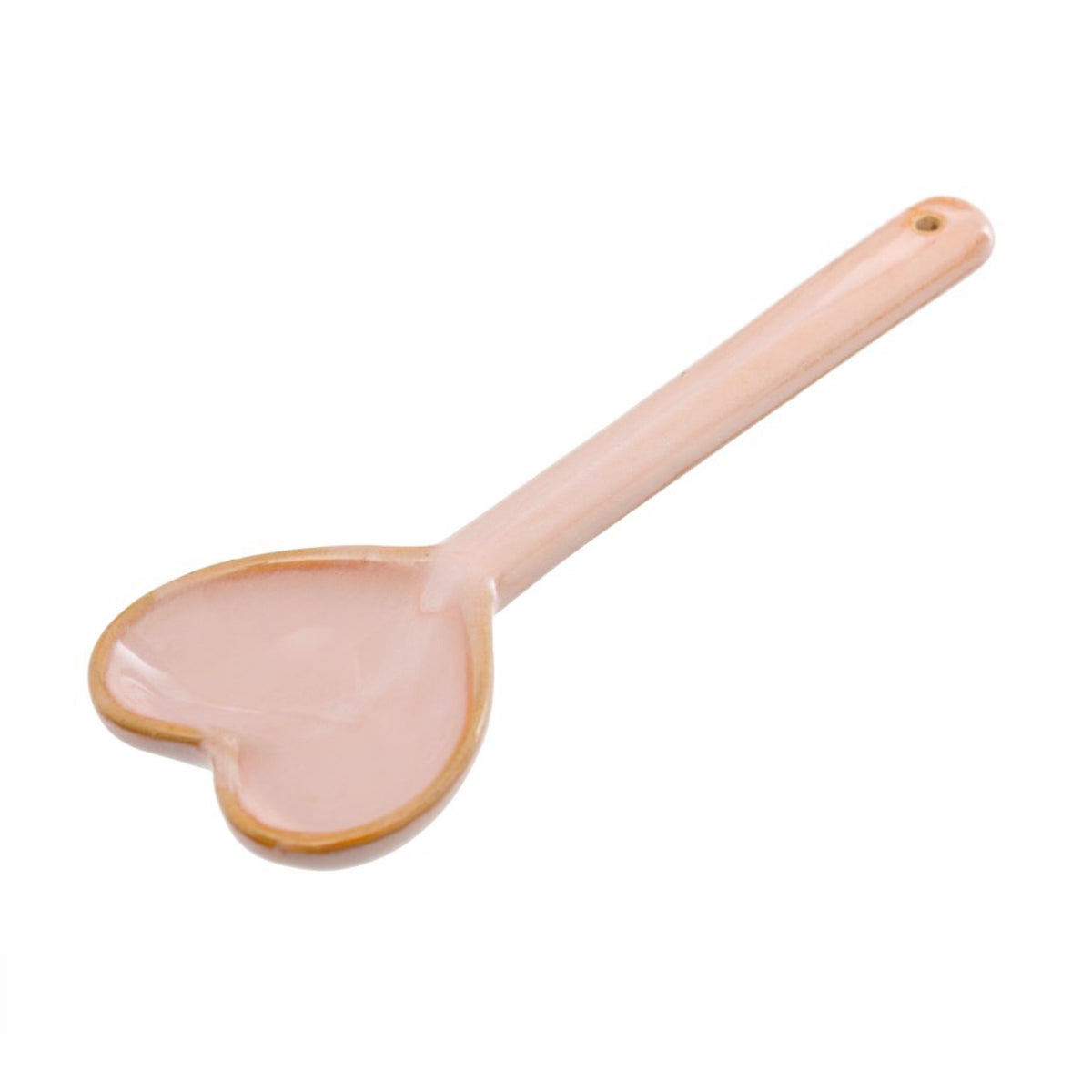 Ceramic Heart Spoon, Blush