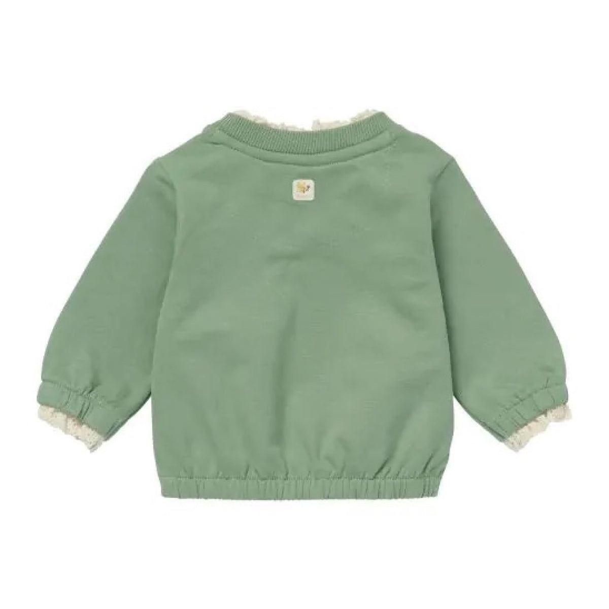 Green Sweatshirt with Embroidery Detailing
