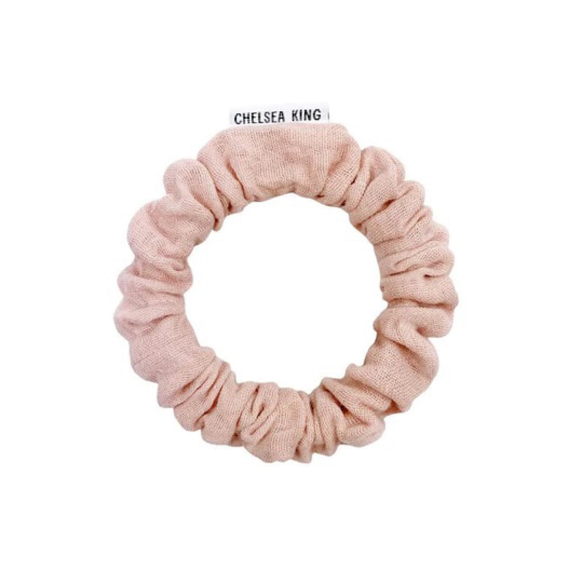 Muslin Shell Pink Scrunchie, Thin