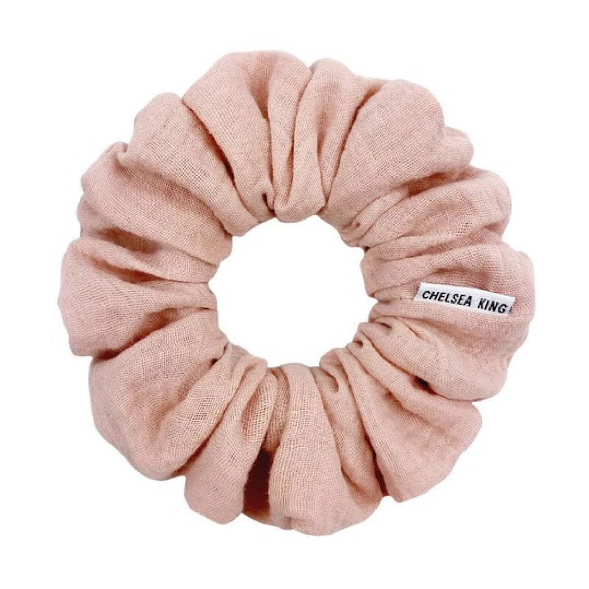 Muslin Shell Pink Scrunchie, Classic