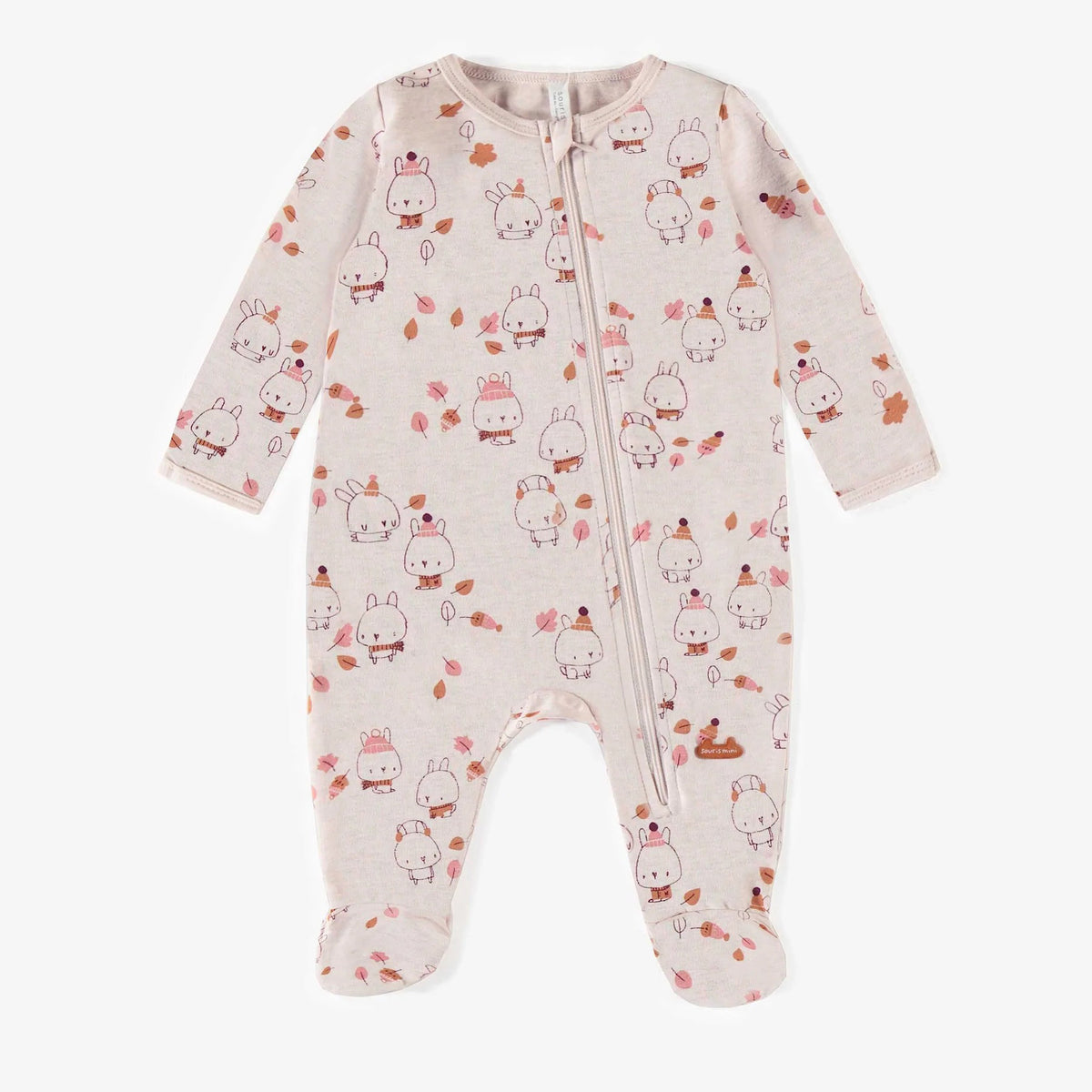 Pink Footed Pyjamas with Zipper