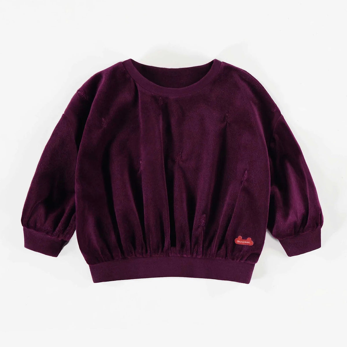 Dark Purple Velvet Sweatshirt