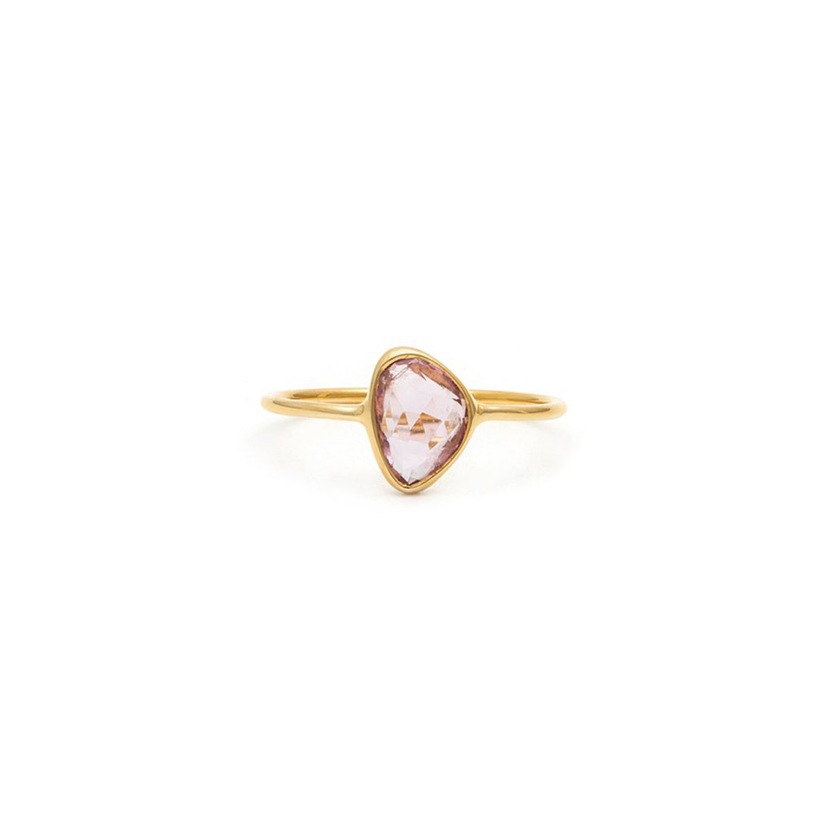 10K Rosecut Ring, Pink Sapphire