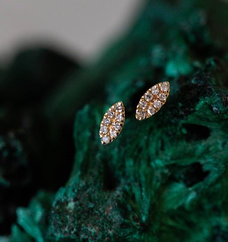 Small Marquise Post Earrings