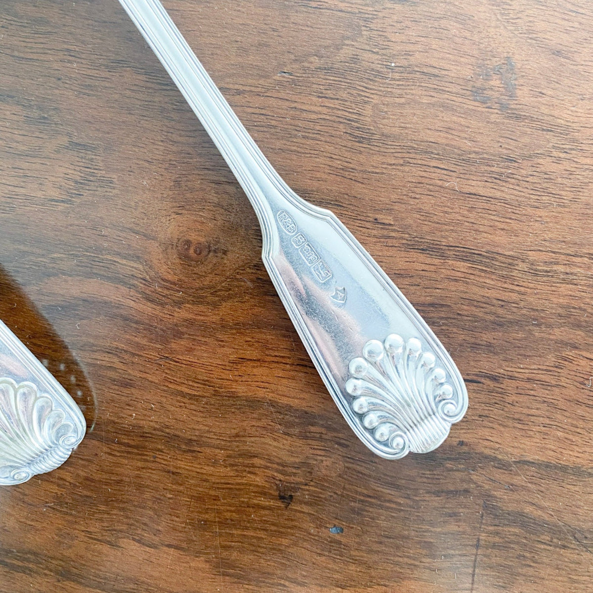 Set of Antique Silver Plate Serving Spoons