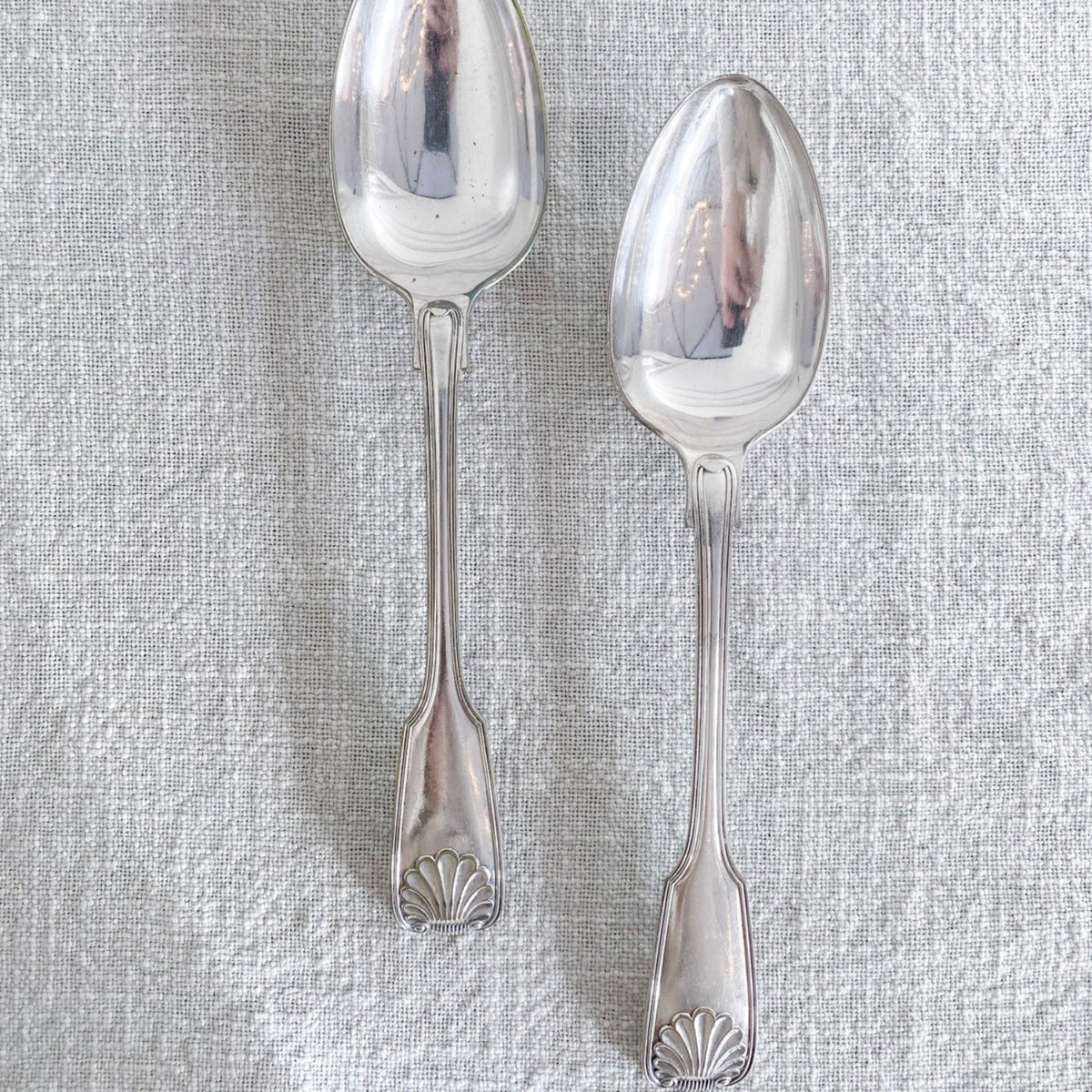 Set of Antique Silver Plate Serving Spoons