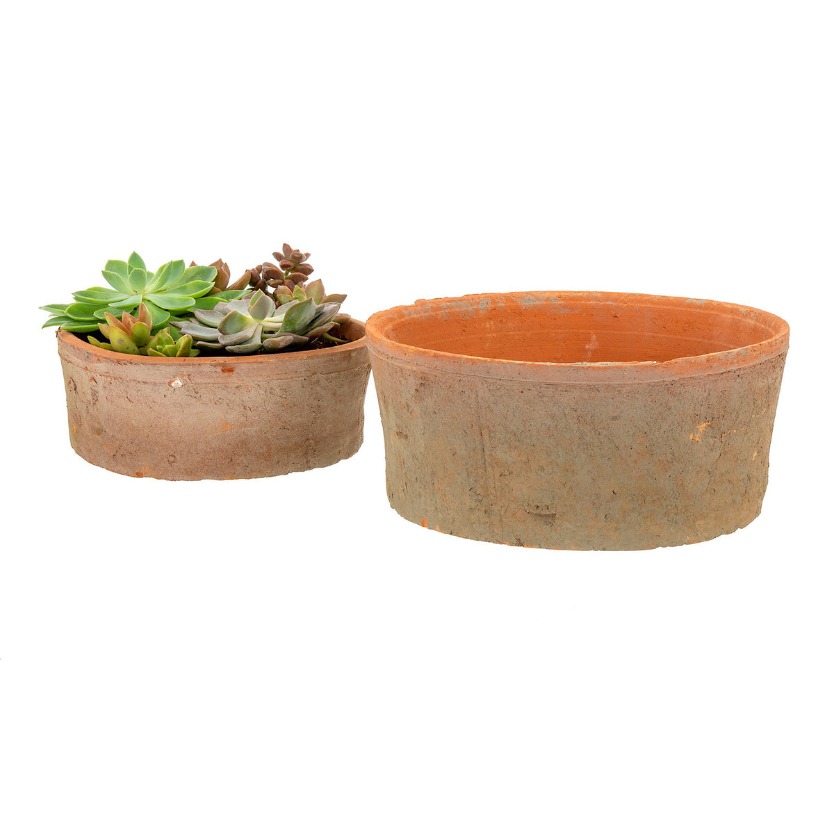 Aged Clay Planters, Antique Redstone, Two Sizes