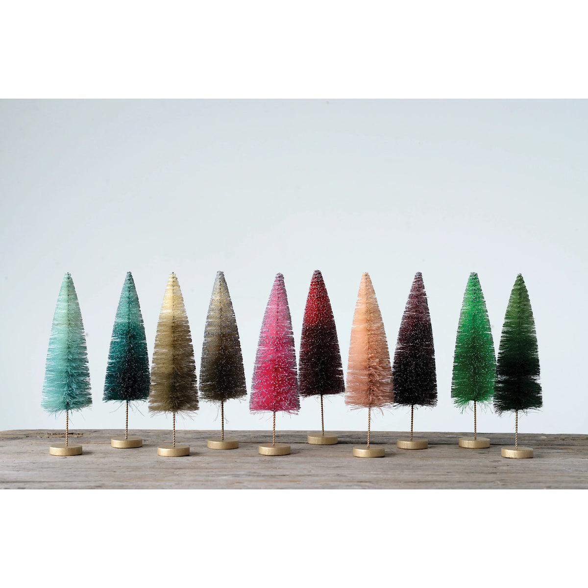 Tall Ombre Bottle Brush Trees, 10 Colours