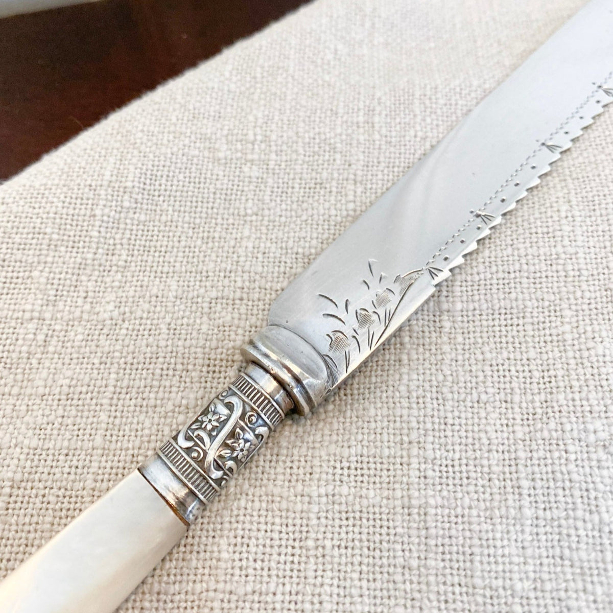 Antique Mother of Pearl Cake/Bread Knife