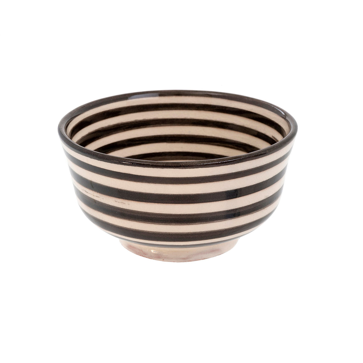 Moroccan Striped Bowl, Black