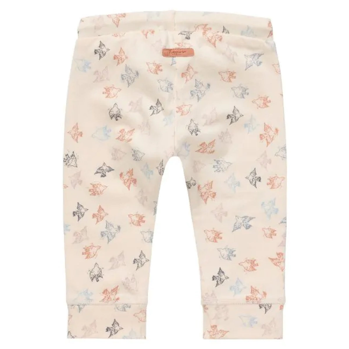Butter Cream Trousers with Bird Print