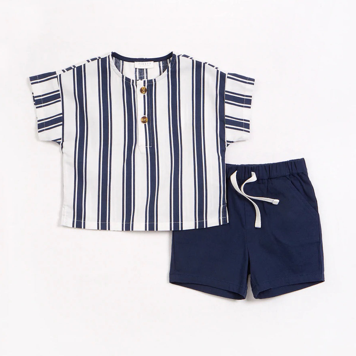 Anchor Stripes Lightweight Twill 2 Piece Outfit Set