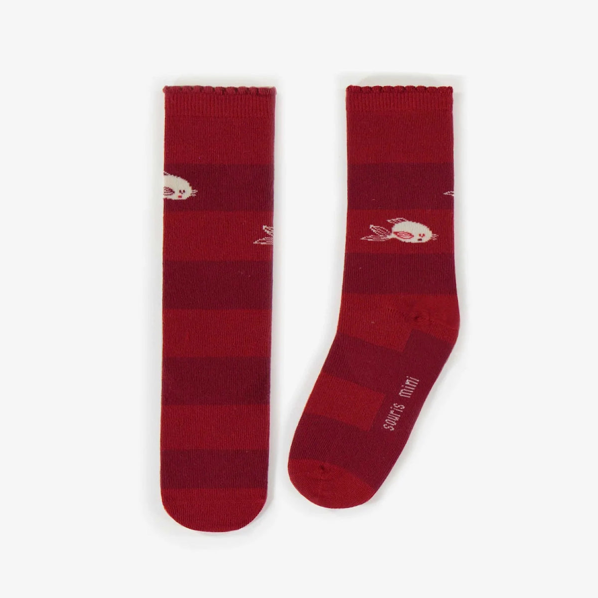 Red Funny Fishes Socks