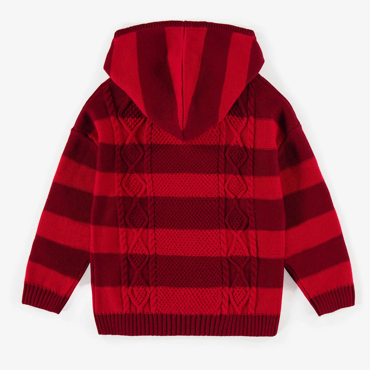 Red Knitted Hoodie