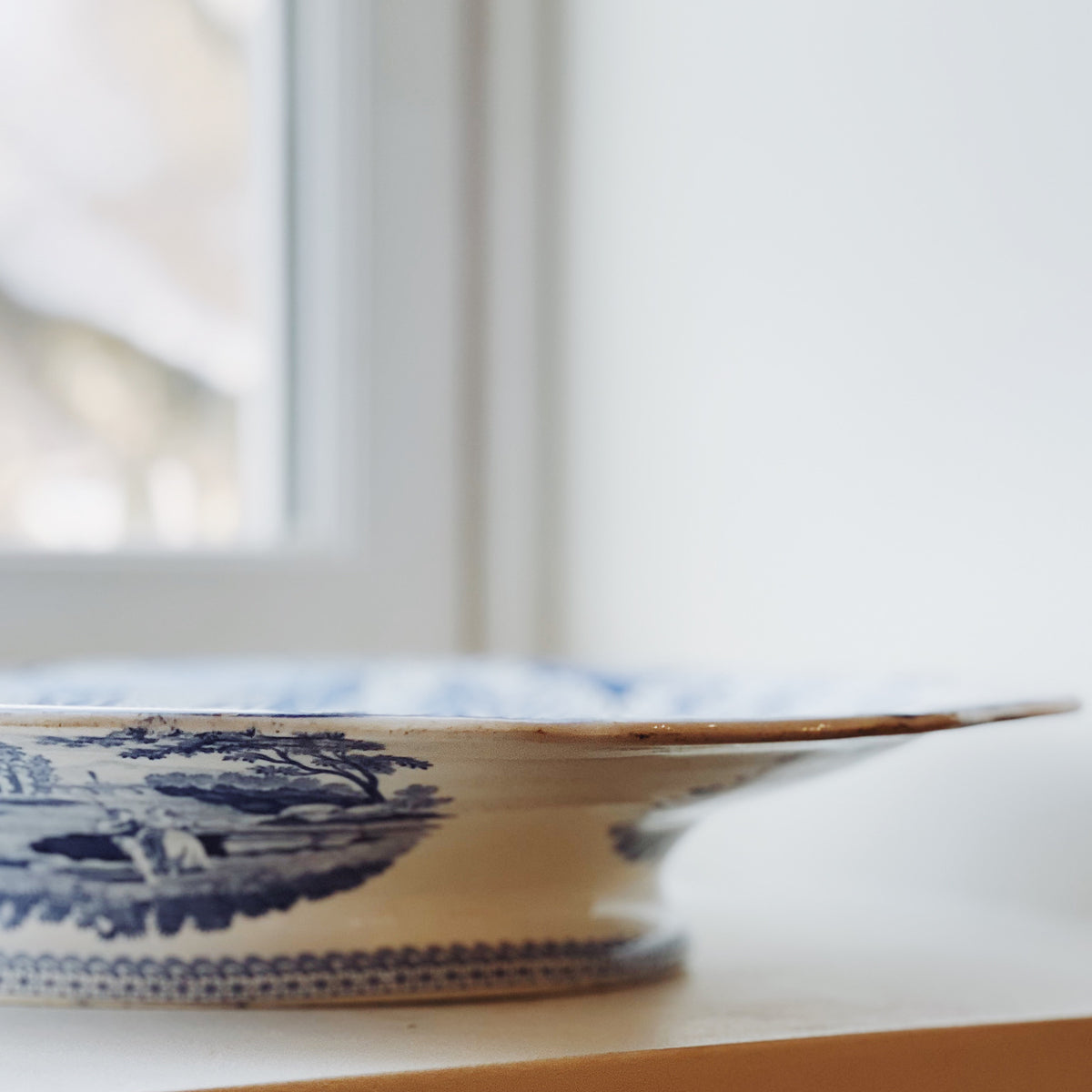 Antique Blue and White Platter