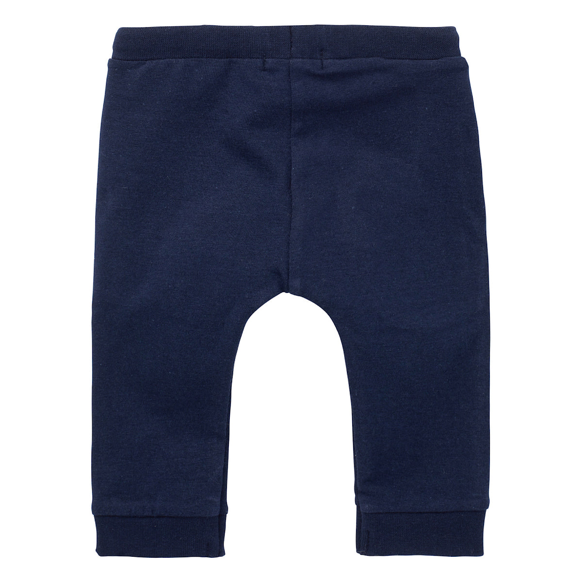 Blue Cotton Joggers with Wood Button Detailing