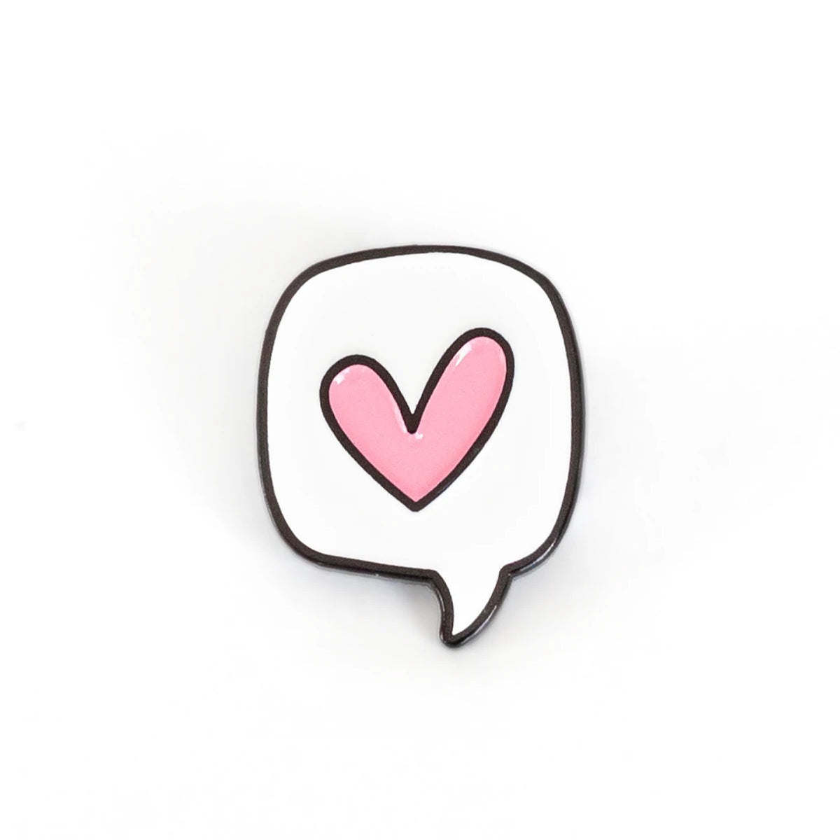 Speech Bubble Heart Pin