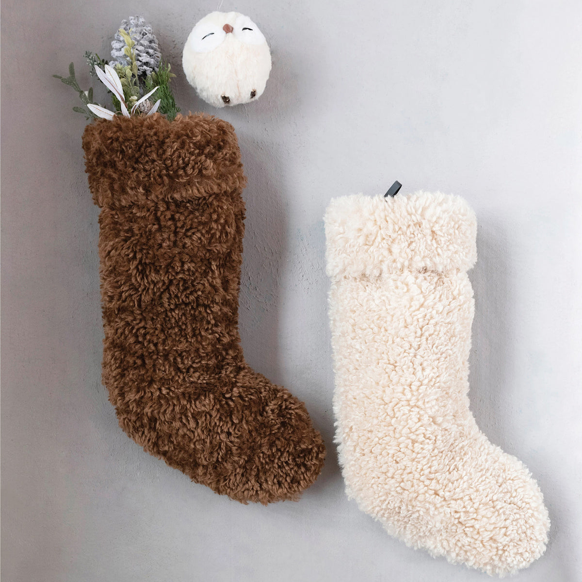 Sherpa Stocking, Brown Colour